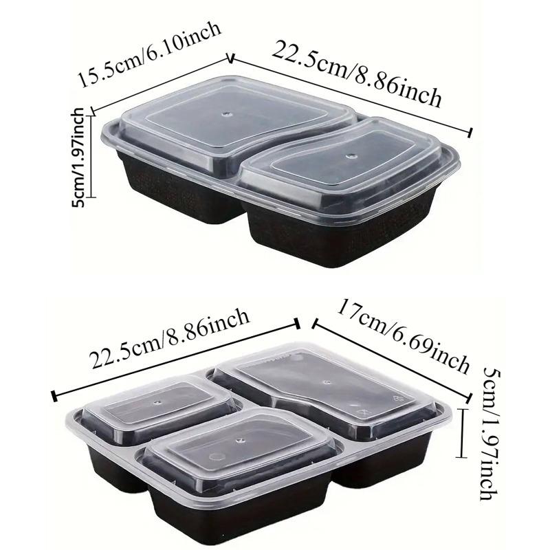Lunch Boxes Compartments with Lids Disposable Bento Boxes Kitchen Storage Bento Fruit Takeaway Food Containers