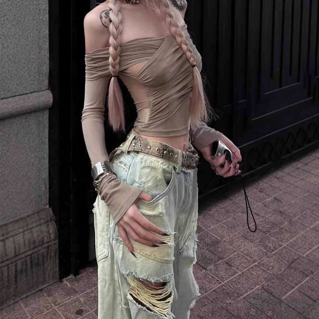 JYL Mens Suit American Jacquard Denim Jacket Straight Pants Set