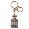 Korean Crystal Perfume Bottle Keychain - Women's Car Accessory & Bag Pendant
