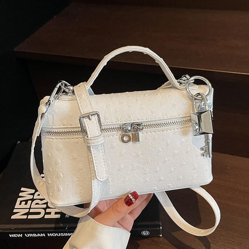 Trendy New Products Personalized Ostrich Pattern Portable Small Square Bag Women's Fashion Commuting Versatile High Sense Messenger Bag