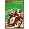 Tt Of Races Poster Vintage Isle of Man Segno di Latta Competizione Motociclistica da Corsa Retrò Placca in Metallo Arrugginito Shabby Decorazione per la Casa