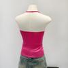 Pure Desire V-Neck Halter Knit Camisole - Slim Fit Open Back Summer Top for Women
