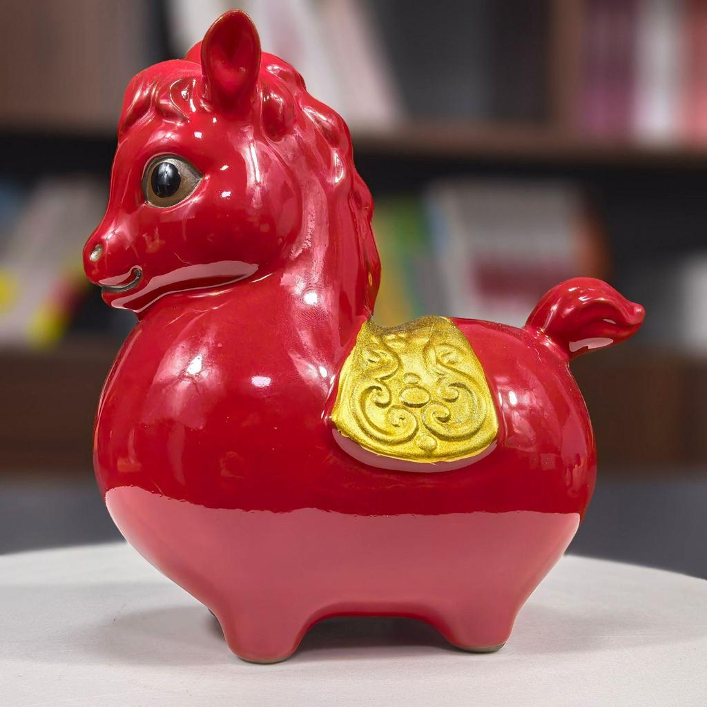 Sofort Reichtum Keramikpferd Figur: Chinesischer Stil Dekor für Zuhause, Geschäft oder Geschenk
