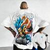 2026 Summer Dragon Ball Gogeta Blue Print Oversized Fitness Streetwear for Men Women Adults