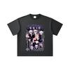 260 GSM Double Yarn 32 Count 100% Cotton Jujutsu Kaisen V24 Gojo Print Unisex Heavy Cotton T Shirt