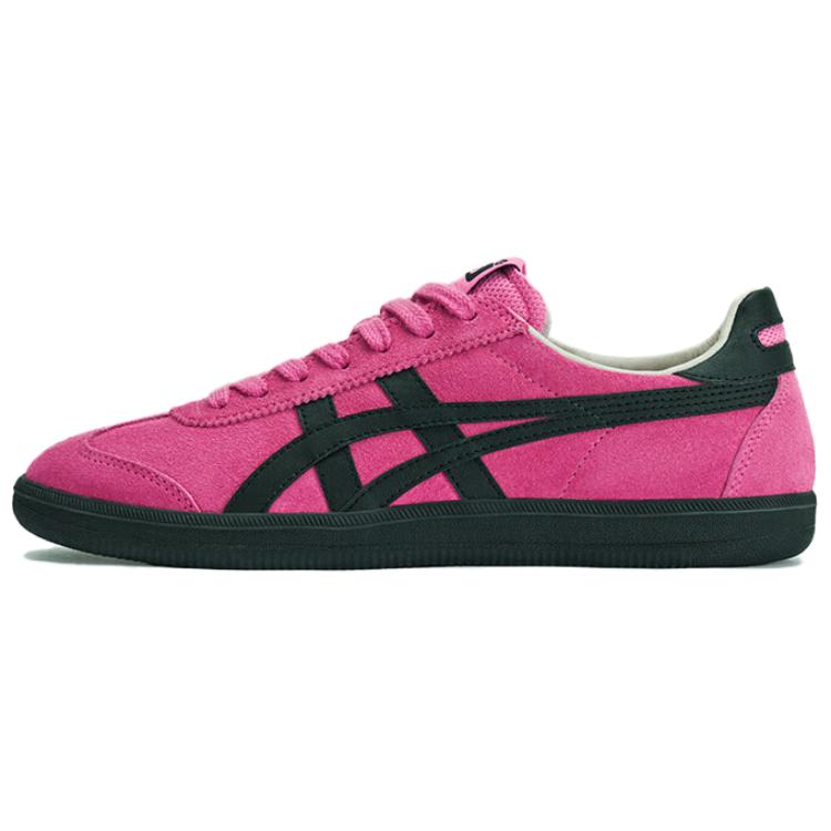 ONITSUKA TIGER Tokuten Fabric Cow Split Leather Retro Fashion Low-Top Skate Shoes Unisex Sneaker Deep-Pink 1183A907-702