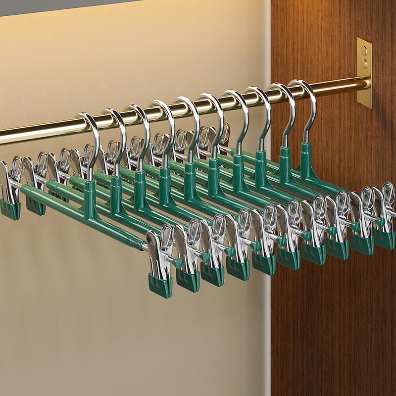 Non-Slip Pant & Skirt Clips: Strong Metal Hangers for Drying and Organizing Clothes