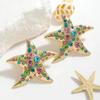 Summer Vacation Wind Diamond-set Earrings Are Ok, Fashion Personality Trend Five-pointed Star Earrings, High-end Versatile Earrings