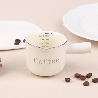Mini keramický džbánek na mléko na smetanu Malý džbán na espresso na odměrku mléka s rukojetí Mixér na latte Hrnky na odměrky