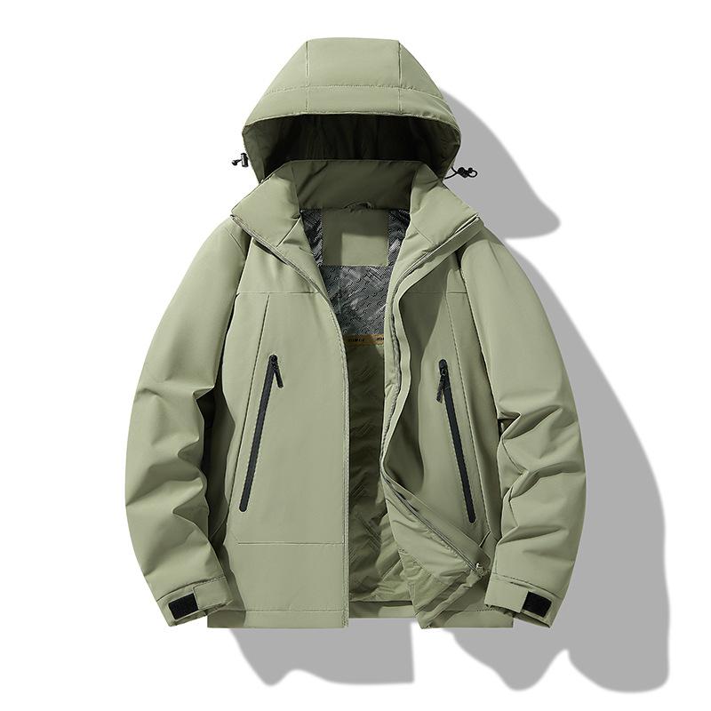 Outdoor charging cotton-padded clothes, graphene self-heating warm cotton-padded clothes, couple models, windproof and waterproof, removable autumn