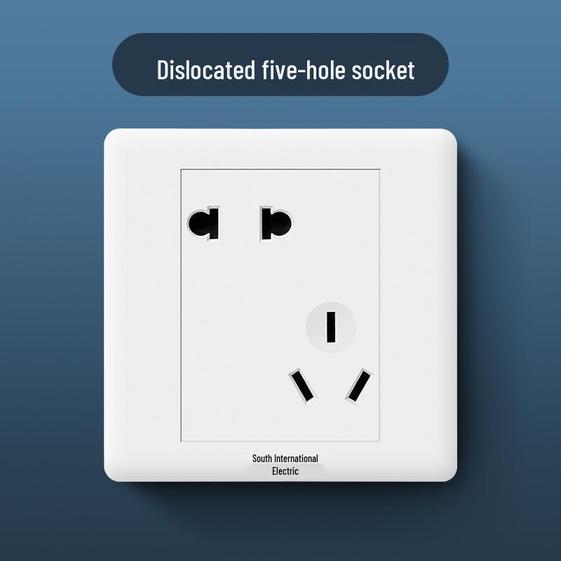 86 Type Wall Panel: Single Gang Light Switch & Socket