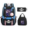Peripheral Printed Backpack Leisure Student School Bag Pencil Bag Lunch Bag Set