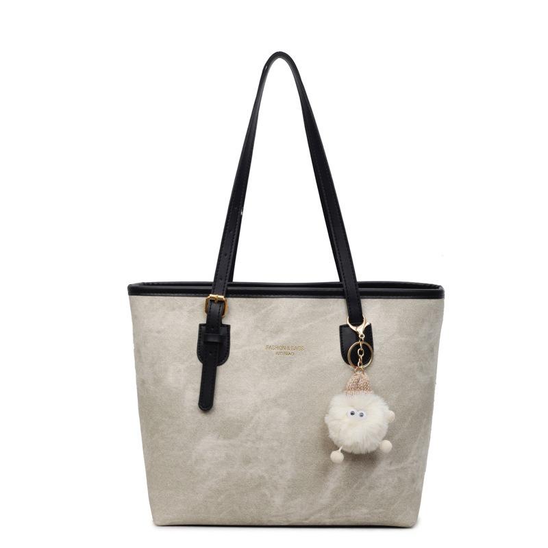 Large capacity tote bag women's autumn and winter new fashion shoulder bag college students class commuter bag underarm bag