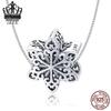Winter Snowflakes S925 Sterling Silver Bracelet Gift for Girlfriend, Silver Beads SCC719