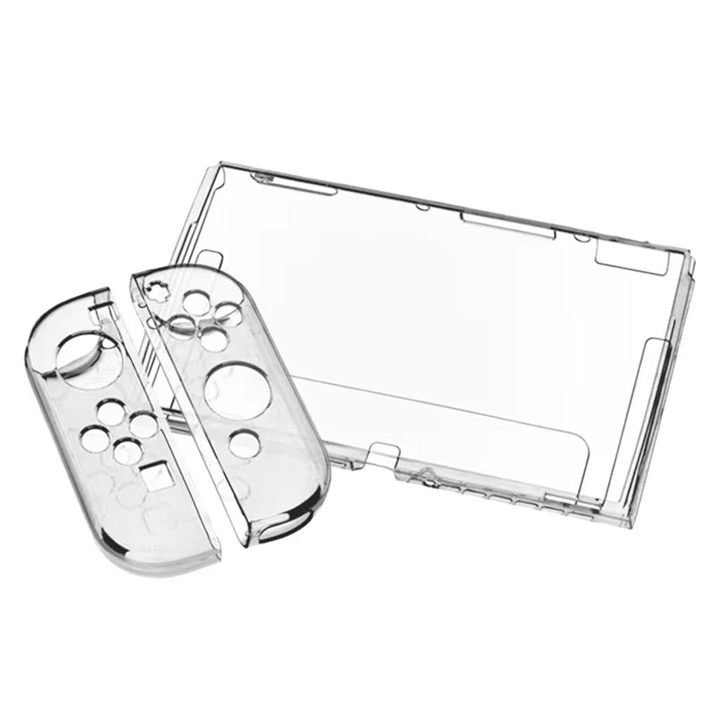 Carcasă transparentă din cristal, moale, TPU, cu split, pentru consolă de jocuri Nintendo Switch OLED