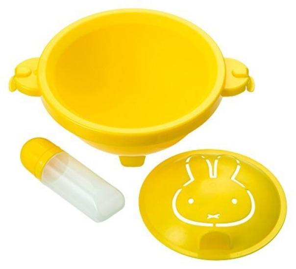 Skater Round Omelette Rice Maker with Miffy Ketchup Pen and Made in LOC3 Plate, Japan,