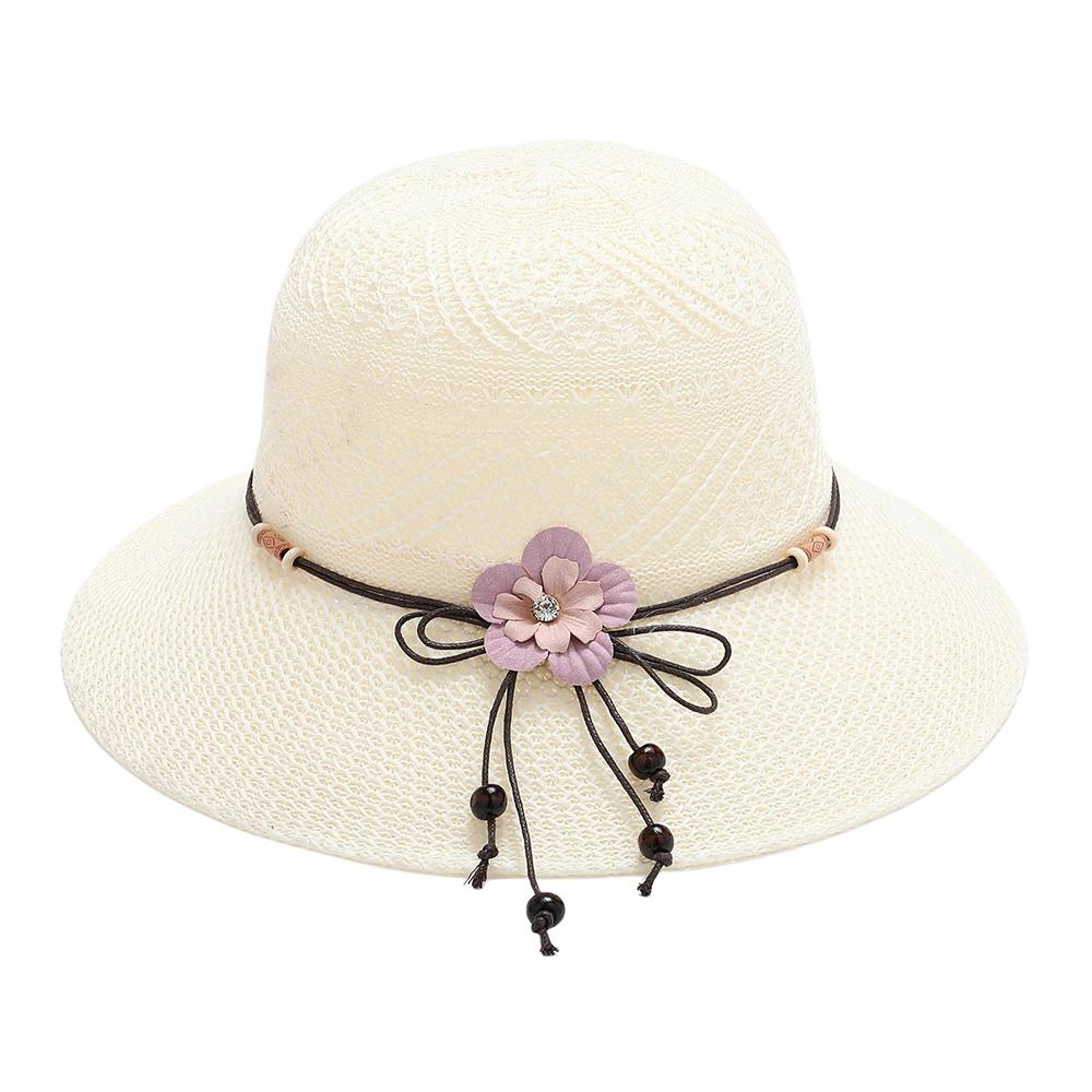 2024 New Summer Sunscreen Hat Bowknot Straw Hat for Women Fashion Wide Brim Sunhat Beach Cap Outdoor Foldable Sweet Breathable