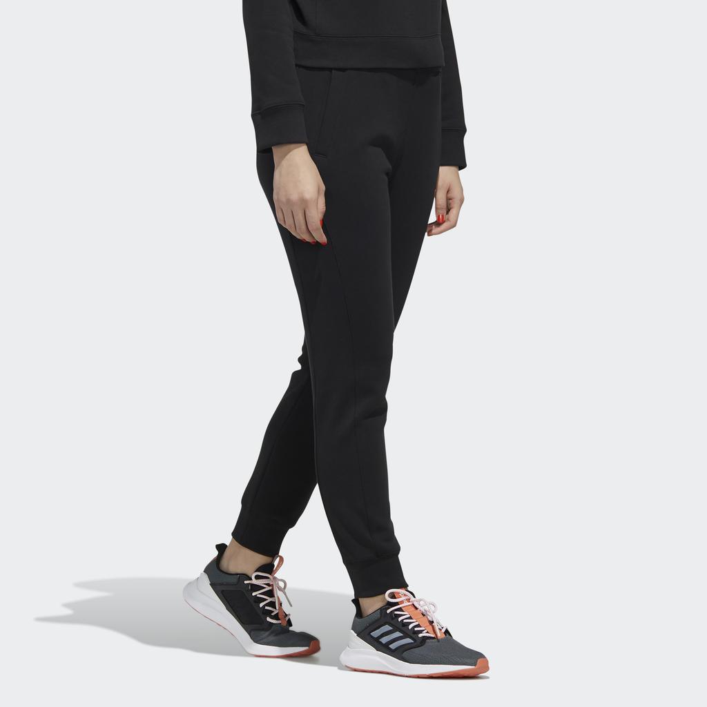 Adidas Neo Womens Fleece Jogger Pants With Logo Women Bottoms Black FP7410