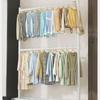 Simple Rolling Clothes Rack Floor Hanger Large Assembled Wardrobe Shoe Shelves Double Layers Coat Hanger Stand Home Furniture