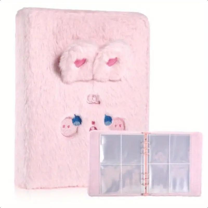 A5 Binder Photocard Holder Cute Plush Dog Cat Photo Album Kpop Idol Photocards Collect Book Student School Notebook Stationery