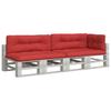 5 Piece Pallet Cushions Red Fabric