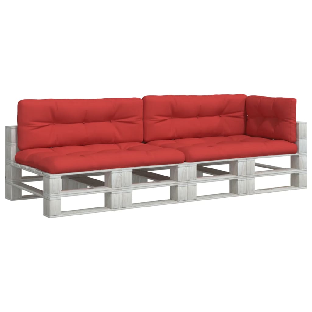 5 Piece Pallet Cushions Red Fabric