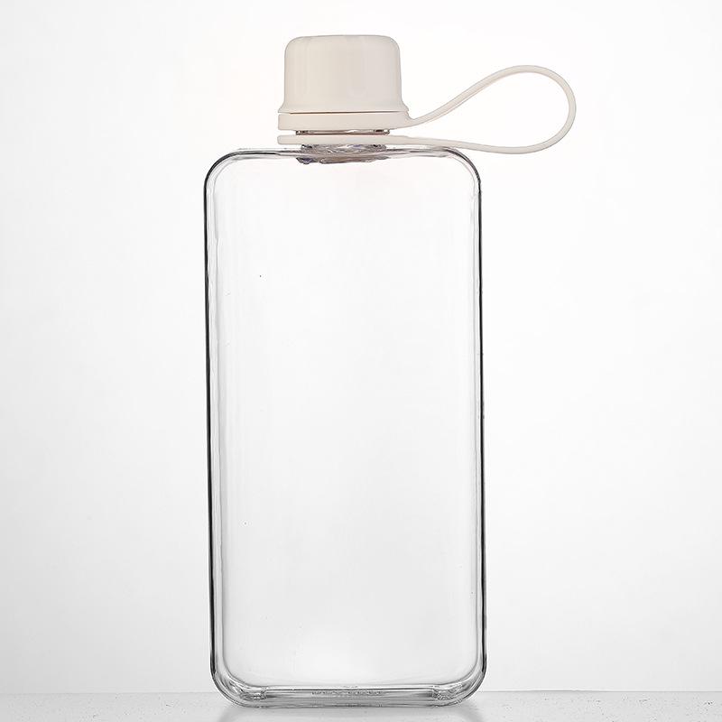 Tritan Handheld Flat Style Water Bottle - Fresh, Stylish, Portable Student Cup for Fruit Tea
