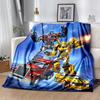 1pc Blanket Bumblebee and Optimus Prime Print Design, Lightweight Blanket for Sofa, Bed- Soft &Warm, Gift for All Seasons like Christmas, Halloween