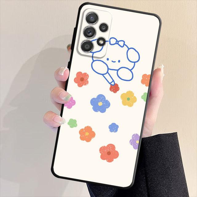 Blumen Handyhülle für Samsung Galaxy A33 A21s A52 A32 A23 A72 A22 A71 A31 A51 A53 A13 A91 A42 A52s A73 A11 Rückseite Silikonhülle