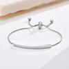 Free Engraving Name Date Bracelet for Women,Hammer Round Chain Bracelet, Stainless Steel Waterproof Jewelry Gift