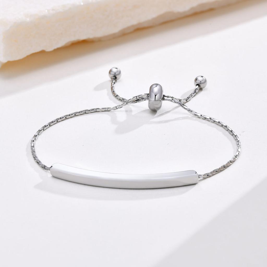 Free Engraving Name Date Bracelet for Women,Hammer Round Chain Bracelet, Stainless Steel Waterproof Jewelry Gift