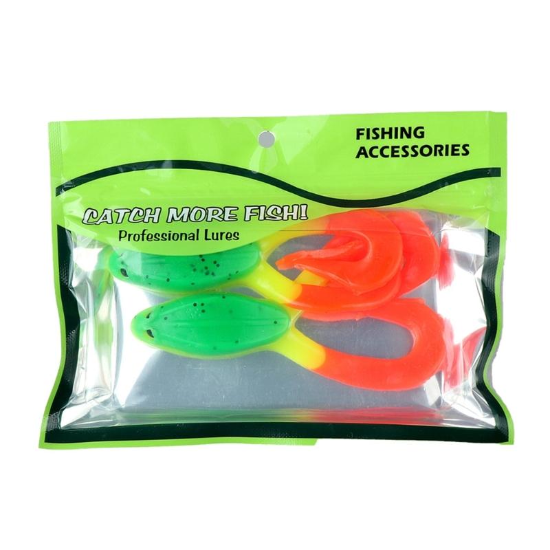 

2PCS Twin Tail Soft Frogs Baits Artificial Floating Frogs 11cm 16g Topwater Fishing Lures Soft Baits Swimbait Enduring