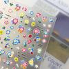 5D Floral Spring Nail Art Stickers: Embossed Pastoral Flower Decals for DIY Manicure