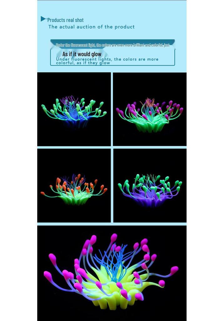 Silicone Soft Coral Aquarium Ornament