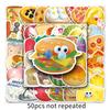 3D Food Card Stickers: 50 Sheets for Luggage, Laptop, Car, Graffiti Decoration
