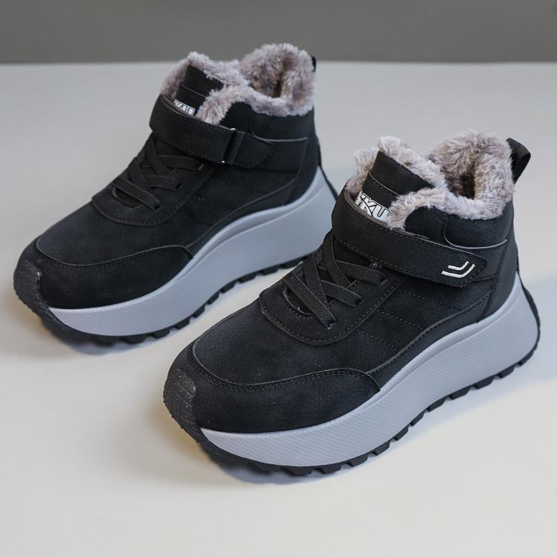 Damen Winterstiefel mit dicker Sohle, leicht, warm, einteilig, gefüttert, Schneestiefel, rutschfest, abriebfest, lässige Sneaker, Martin Baumwollstiefel, Sneaker