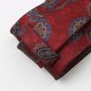High-End Pattern Tie Men'S Printed Burgundy Imitation Silk Business Banquet Wedding Groom Hand Tie Cashew Fruit Hand Style