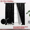 1pc 2D Flat Photography Backdrop Background Cloth Black Sparkle and Flowers 100% Polyester Birthday Party for Indoor