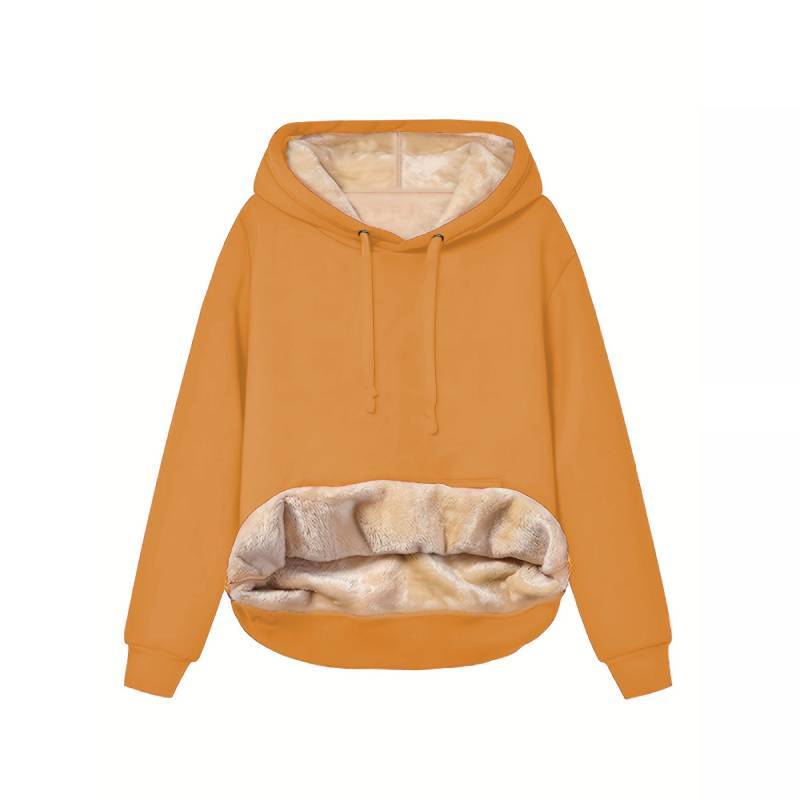 Arctic Fleece Womens Hoodie Sweatshirt With Pockets For Casual Winter Wear