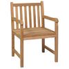 Garden Chairs 2 Pcs with Grey Cushions Solid Teak Wood