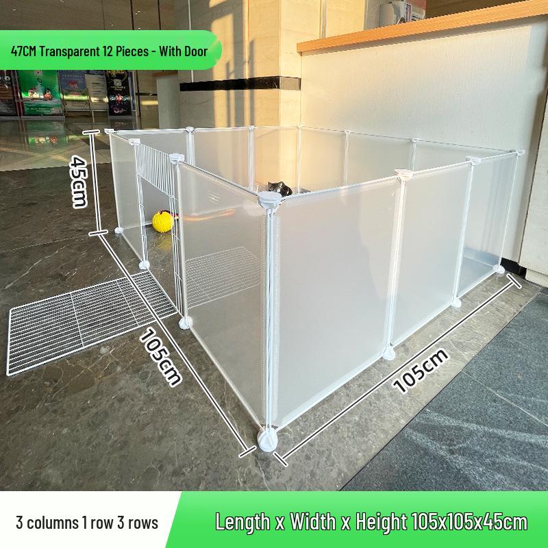 Portable Pet Fence: DIY Indoor/Outdoor, Free-Combining Small Animal Yard Cage.