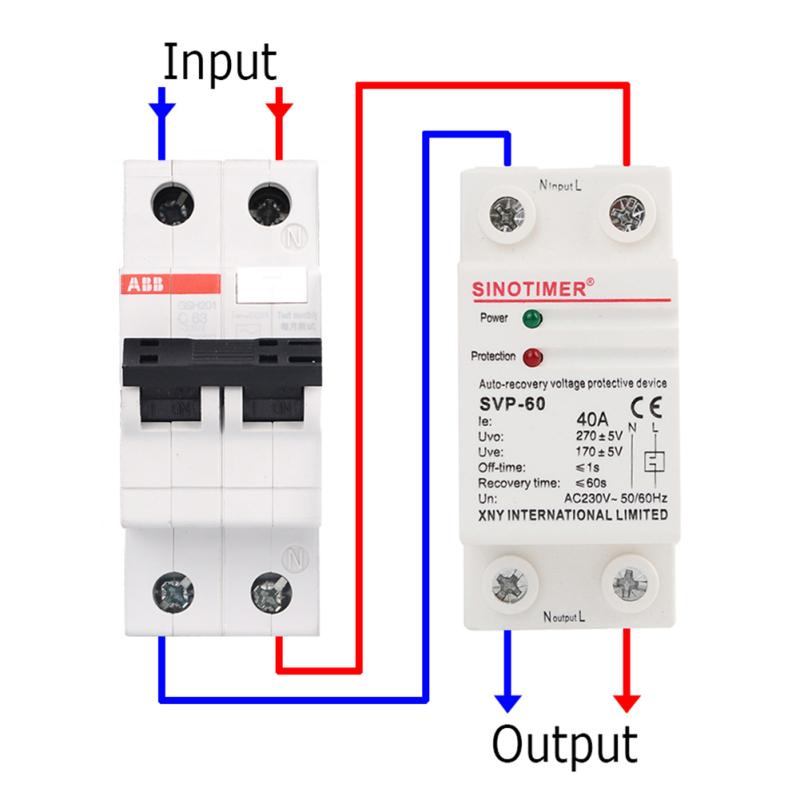 Recuperação automática monofásica 220V reconectada sobre disjuntor de dispositivo de proteção de relé de subtensão