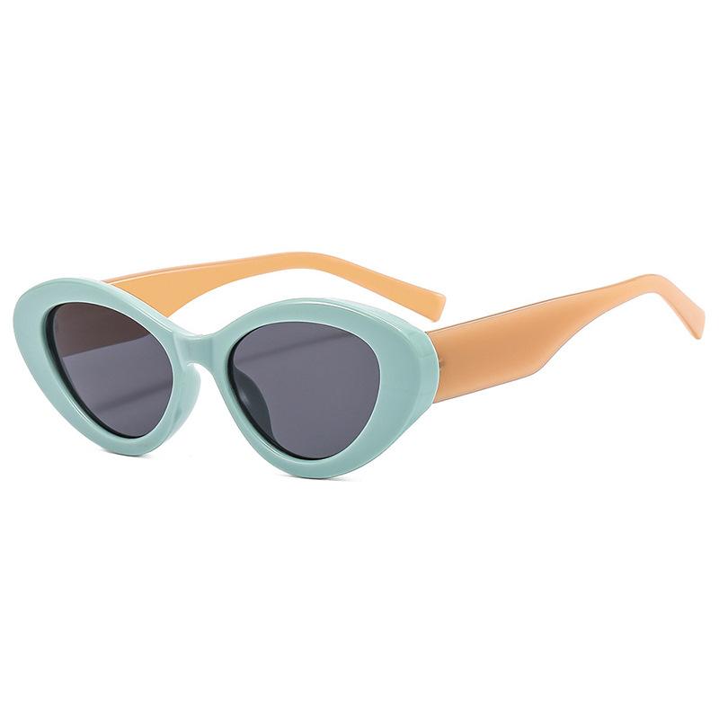 European and American style cat eye small frame trendy sunglasses small fragrant style high-end street photography thin jelly sunglasses