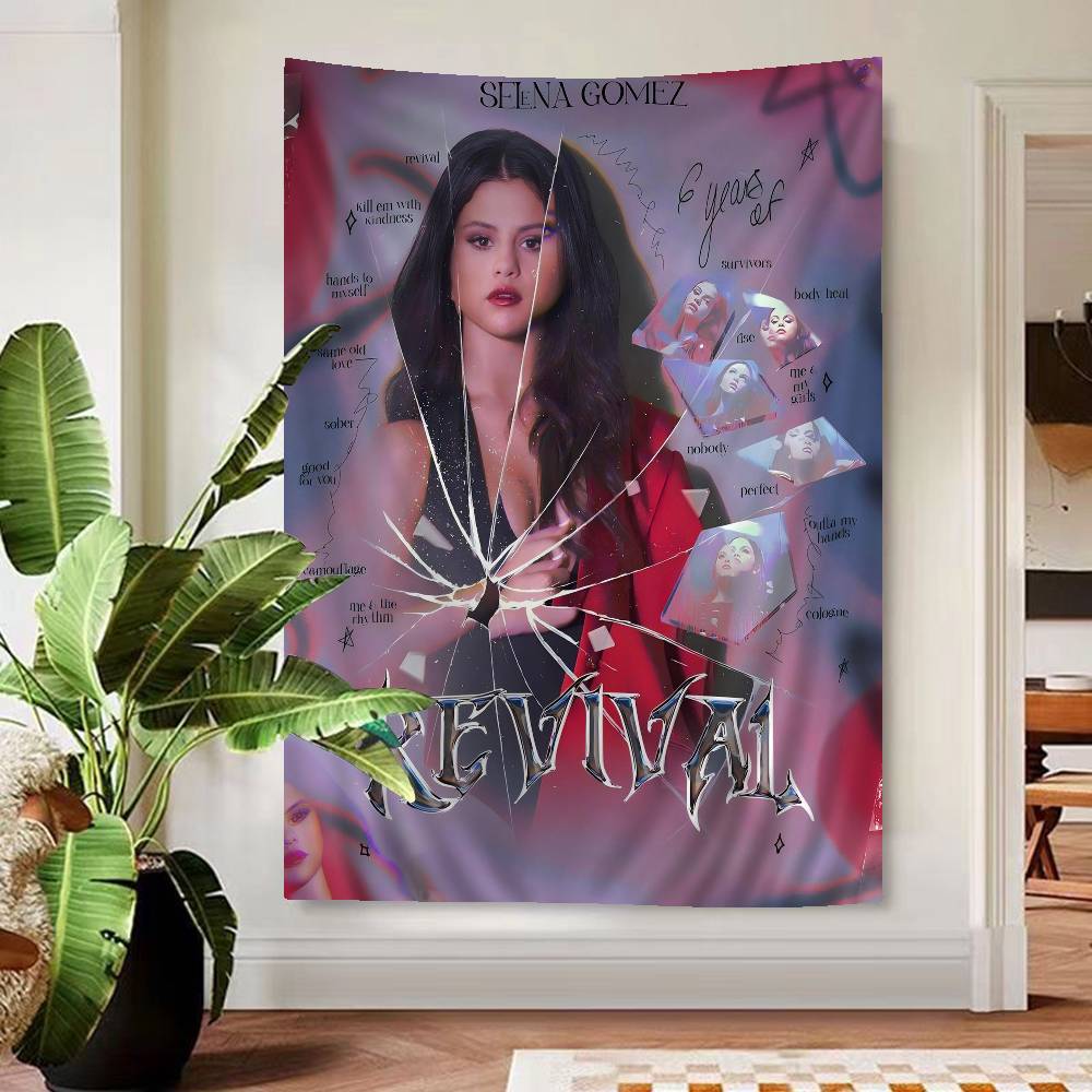 Cantante Selena Gomez Attrice Arazzi da Parete Hippie Arte Fantascienza Stanza Arredamento Casa Stanza Kawaii Decorazioni