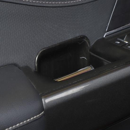 Inner Front Door Handle Bowl Cover Trim for Ford F150 2021-2022 Black Wood Grain