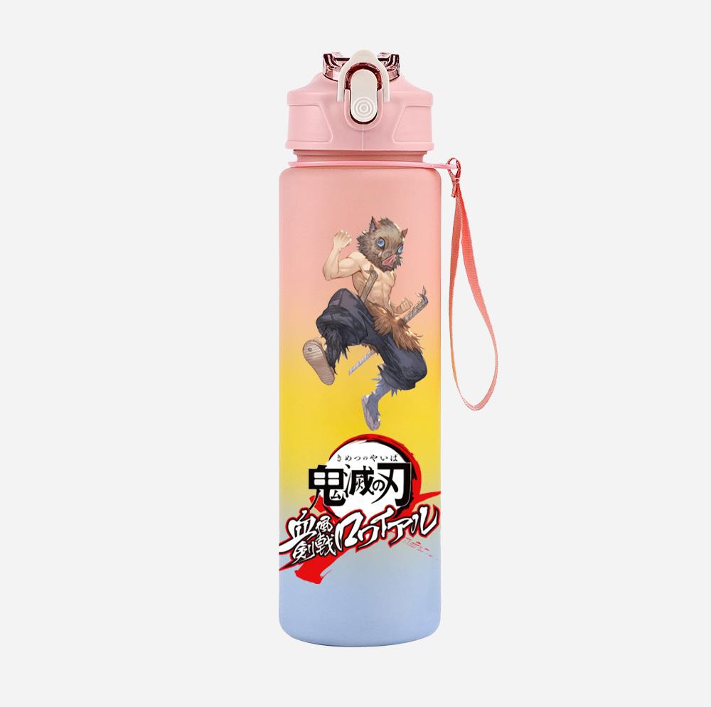 Anime Cartoon Demon Slayer Printed 750Ml Water Bottle Large Capacity Drinking Cup Portable Children Outdoor Sports Water Cup