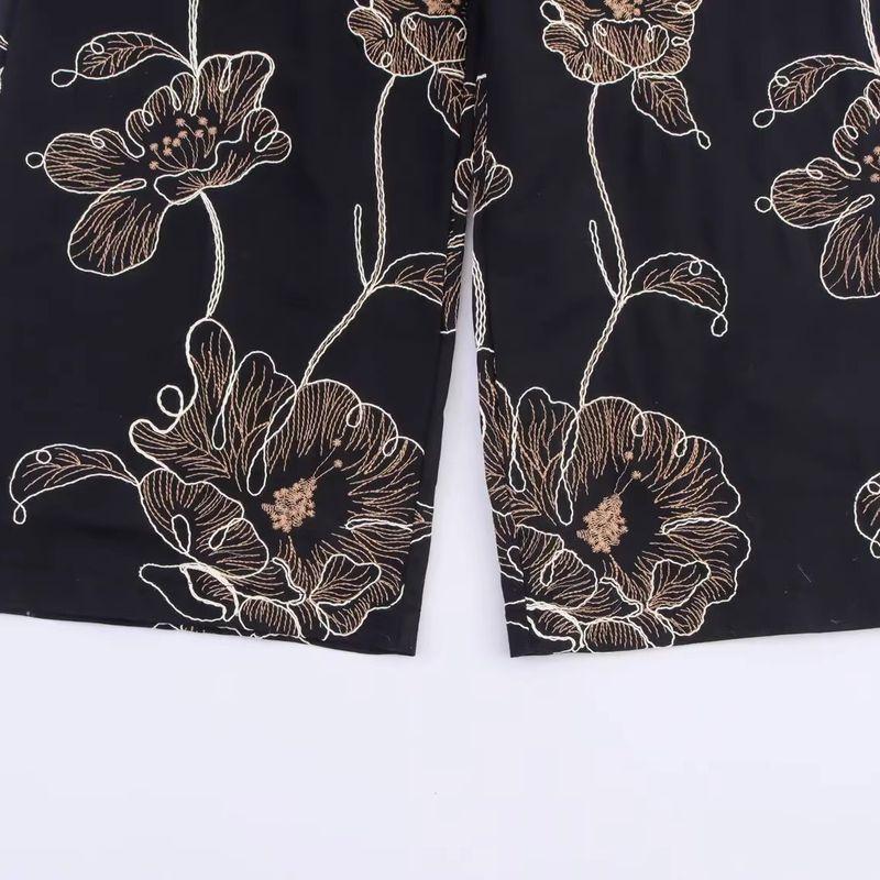 Araltay Autumn New Women's Clothing Fashion Style Fashion All-Match Flower Embroider Jumpsuit 8413717