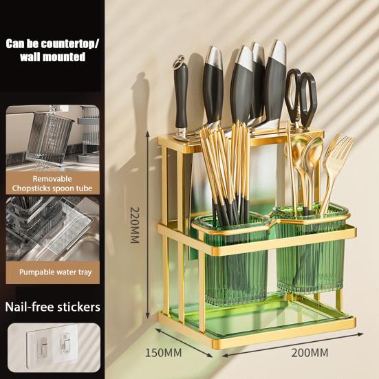 Chopstick Knife Holder Storage Organizer Utensil Cutlery Caddy Large Capacity