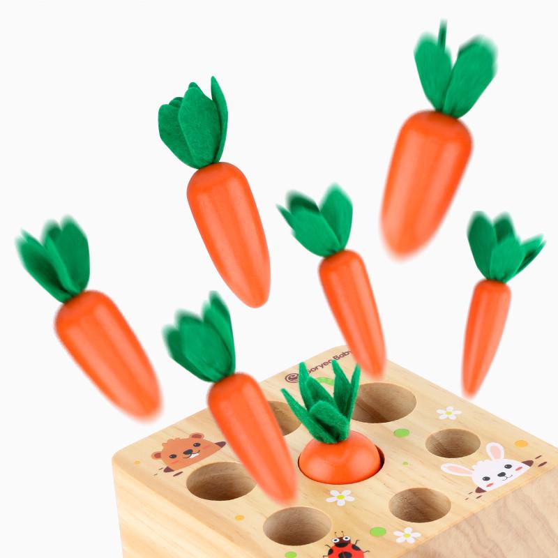 Goryeobaby Children's Sensory Radish Pull Game - Educational Carrot Building Blocks for Kindergarten