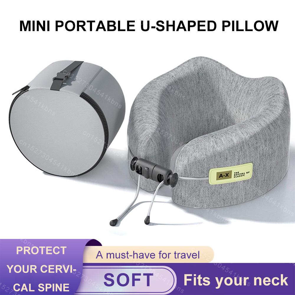 Memory Foam U-Shaped Neck Pillow for Travel Flight Comfort Support Ergonomic Sleep Cushion Headrest Plane Relief
